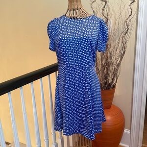 DKNY NWT royal blue dress with white